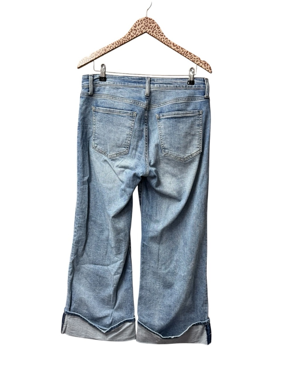 Kut From the Kloth Meg Fab Ab Wide Leg Denim Jeans High Rise Cuffed Hem Blue 6 - Picture 3 of 14